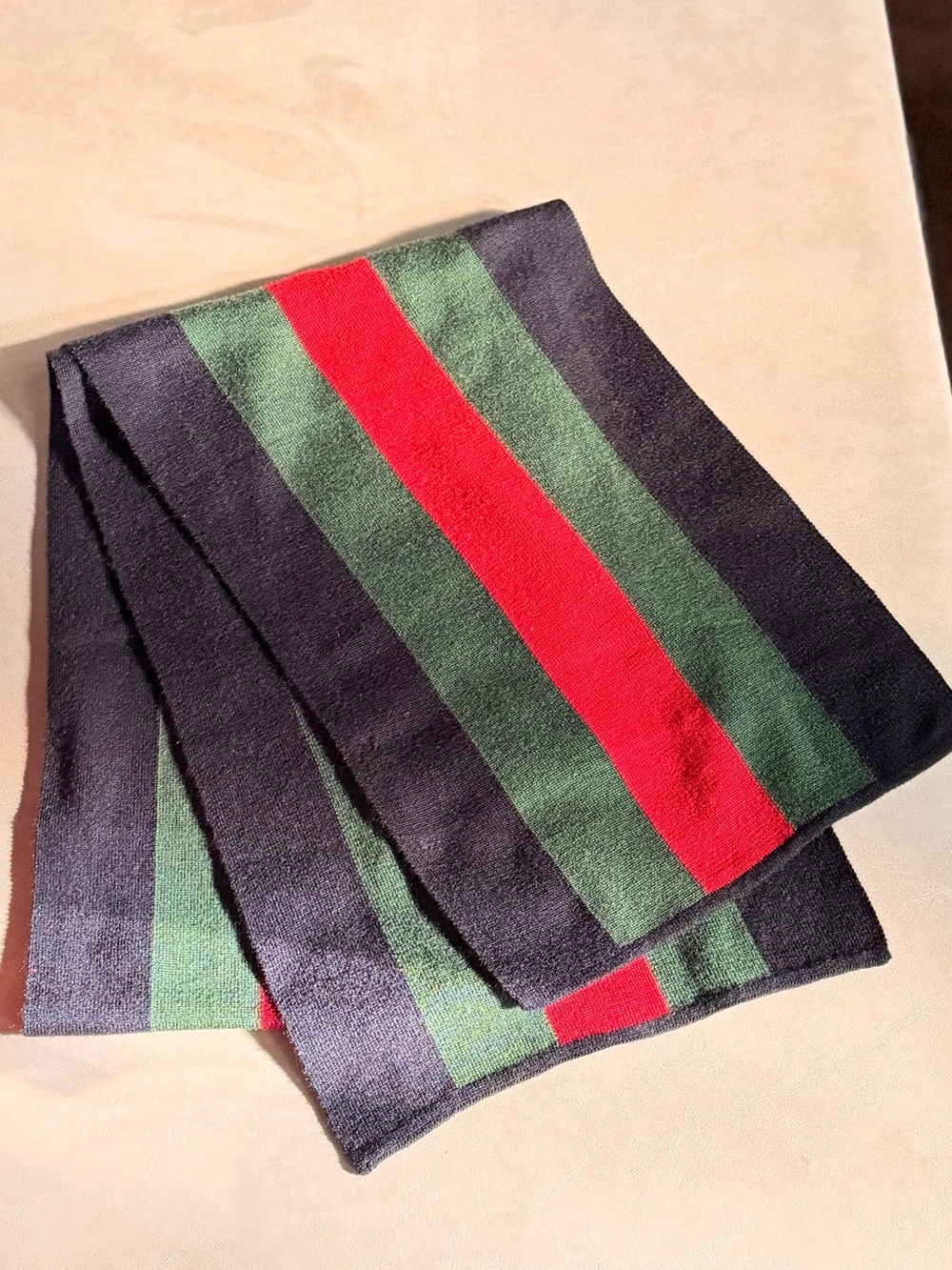 Gucci Striped Black, Green & Red Scarf - Picture 3 of 3